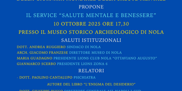 Benessere e salute mentale al centro del service del Lions Club «Ottaviano Augusto» di Nola